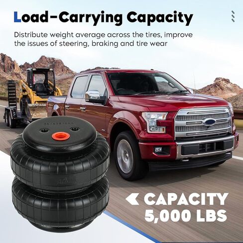 طقم تعليق وسادة هوائية 2001-2010 لسيارة شيفروليه سيلفرادو لسيارة GMC Sierra 2500HD 2007-2010 3500HD 2007 2500HD حقيبة مساعد خلفية زرقاء كلاسيكية استبدال زنبركي لركوب طقوس 2250 W21-760-2250 in Saudi Arabia