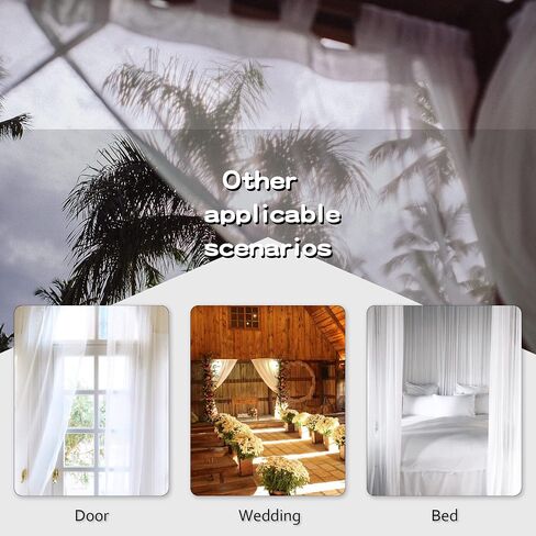 White Sheer Curtains Tab Top for Living Room Semi Sheer Privacy Curtains Light Glare Filtering for Bedroom Dining Office Window, 52 inches Wide x 63 inches Long, 2 Panels, White in Saudi Arabia