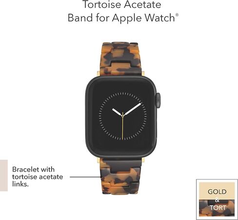 Anne Klein Women's Acetate Fashion Band for Apple Watch Secure, Adjustable, Apple Watch Band Replacement, Fits Most Wrists in Saudi Arabia