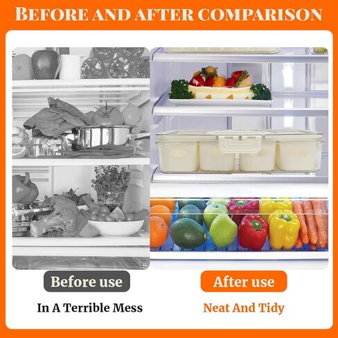 Snackle Box Container Divided Serving Tray with Lid and Handle, Portable Travel Snack Platters for Party, Fruit Organizer for Refrigerator for Candy, Fruits, Nuts, Chips… in Saudi Arabia