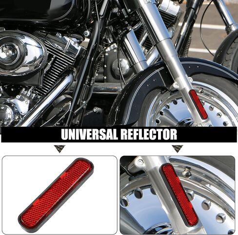 X AUTOHAUX Universal Reflector for Motorcycle Scooter Bicycle Safety Spoke Reflective with Screw Red in Saudi Arabia