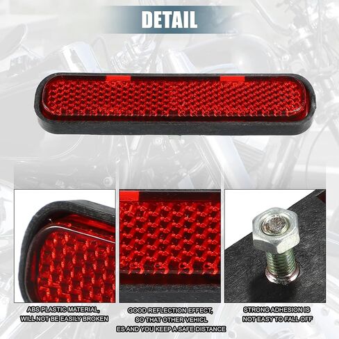 X AUTOHAUX Universal Reflector for Motorcycle Scooter Bicycle Safety Spoke Reflective with Screw Red in Saudi Arabia
