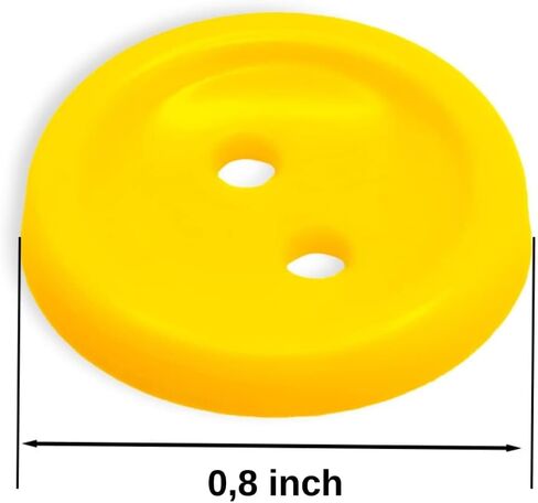 12 Pcs Yellow Buttons 0.8 inch Buttons for Sewing 2 Hole Buttons 32L Sewing Buttons Plastic Buttons Round Buttons Decorative Buttons for Crafts Pants Dress Skirts Shirts Jackets Carnival Costume in Saudi Arabia