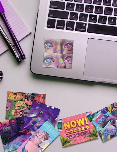 ملصقات فنية للمناظر الطبيعية Vaporwave - 50 قطعة (فن) in Kuwait