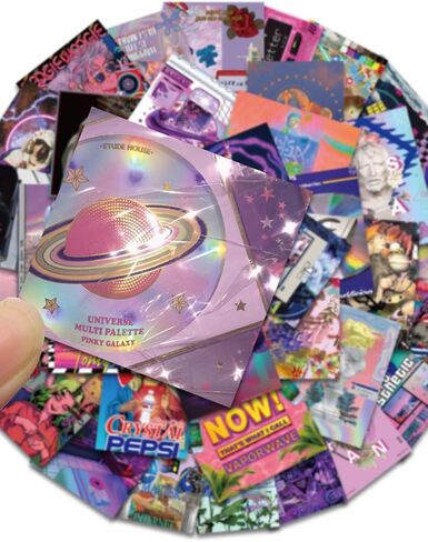 ملصقات فنية للمناظر الطبيعية Vaporwave - 50 قطعة (فن) in Kuwait