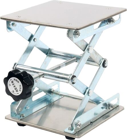 جاك مقص مختبر YaeTek مقاس 6 × 6 بوصة - جاك مقص مختبر عالي التحمل - منصة من الفولاذ المقاوم للصدأ معمل حامل طاولة رفع مقص جاك مختبر (6 بوصة × 6 بوصة) in Kuwait