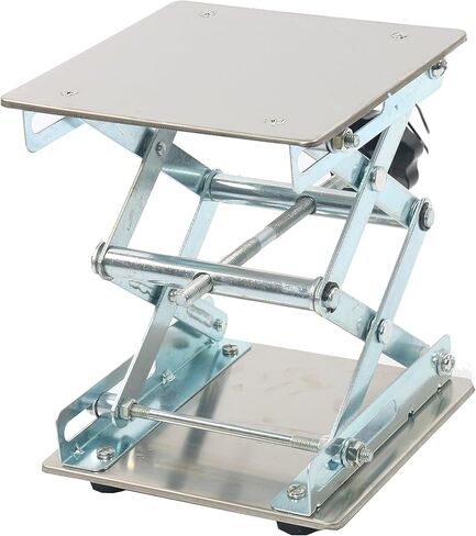 جاك مقص مختبر YaeTek مقاس 6 × 6 بوصة - جاك مقص مختبر عالي التحمل - منصة من الفولاذ المقاوم للصدأ معمل حامل طاولة رفع مقص جاك مختبر (6 بوصة × 6 بوصة) in Kuwait