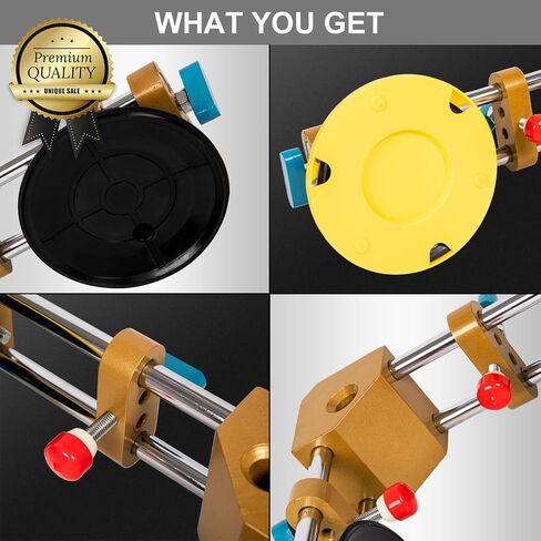 90 Degree Stone Seam Setter with 2 pcs 6 inch Vacuum Suction Cups for Seam Joining Leveling, Right Angle Professional Solid Countertop Installation Tool for Granite, Stone, Marble, Slab in Saudi Arabia