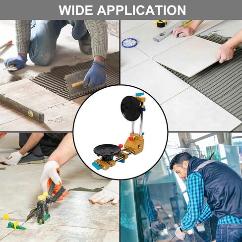 90 Degree Stone Seam Setter with 2 pcs 6 inch Vacuum Suction Cups for Seam Joining Leveling, Right Angle Professional Solid Countertop Installation Tool for Granite, Stone, Marble, Slab in Saudi Arabia