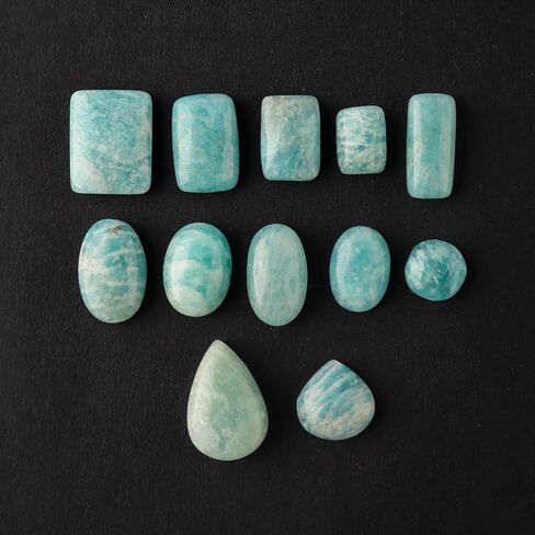 Natural Amazonite Gemstone Wholesale Bulk Cabochons Lot, Jewelry Making Loose Gemstone, Polished DIY, Wire Wrapping, Healing Crystals in Saudi Arabia
