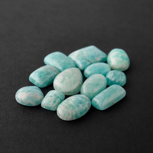 Natural Amazonite Gemstone Wholesale Bulk Cabochons Lot, Jewelry Making Loose Gemstone, Polished DIY, Wire Wrapping, Healing Crystals in Saudi Arabia