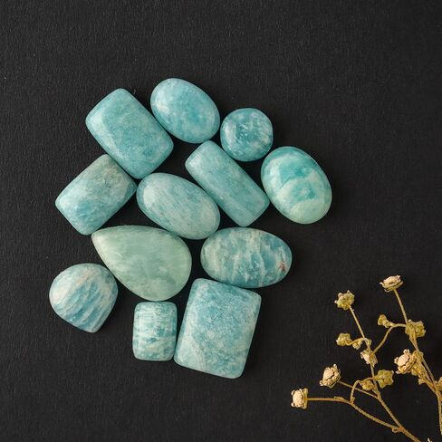 Natural Amazonite Gemstone Wholesale Bulk Cabochons Lot, Jewelry Making Loose Gemstone, Polished DIY, Wire Wrapping, Healing Crystals in Saudi Arabia