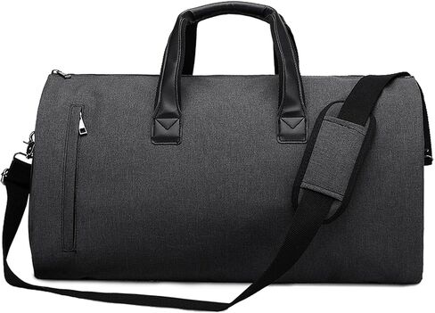 Garment Bags for Travel,Convertible Garment Bag with Shoulder Strap for Business,Shoe Compartment,Carry on Garment Duffel Bag for Men Women - 2 in 1 Hanging Suitcase Suit Travel Bag (Black) in Saudi Arabia