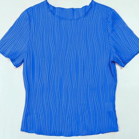 Mintsnow عارضة 2 قطعة الزي للنساء Crewneck كم قصير فضفاض صالح قميص مضيئة مطوي بنطال ذو قصة أرجل واسعة مجموعات الشارع الشهير in Kuwait