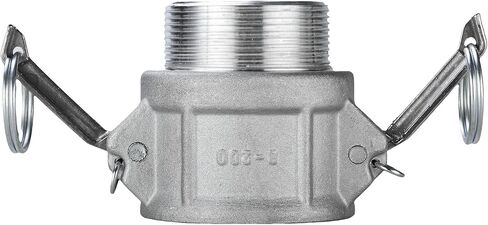 2pcs Type B 2 Inch Aluminum Cam Groove Hose Fitting 2" Plug x 2" NPT Male Camlock fittings Cam Groove Coupling Gravity Cast Cam Lock Fittings (B200) in Saudi Arabia