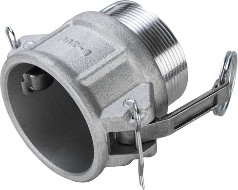 2pcs Type B 2 Inch Aluminum Cam Groove Hose Fitting 2" Plug x 2" NPT Male Camlock fittings Cam Groove Coupling Gravity Cast Cam Lock Fittings (B200) in Saudi Arabia