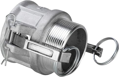 2pcs Type B 2 Inch Aluminum Cam Groove Hose Fitting 2" Plug x 2" NPT Male Camlock fittings Cam Groove Coupling Gravity Cast Cam Lock Fittings (B200) in Saudi Arabia