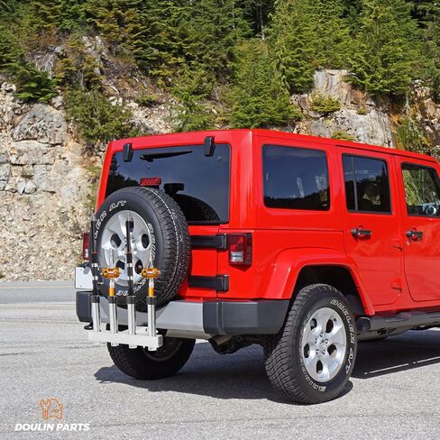 4 حامل قضيب صيد من الفولاذ المقاوم للصدأ لأجهزة استقبال وصلة 2 بوصة مع دبوس سريع التحرير، حامل قضيب تثبيت زاوية قابل للتعديل للشاحنات وسيارات الدفع الرباعي وسيارات الجيب (الفولاذ المقاوم للصدأ، مجموعة واحدة) in Kuwait