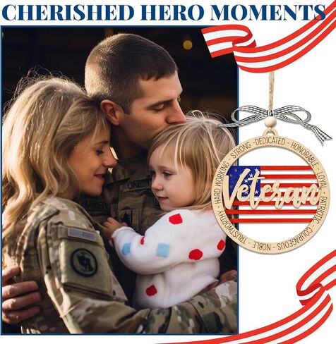 Veteran Ornament, US Veteran New Year Ornament, Boyfriend, New Year Gift for Veterans, Military Gifts, Army Veteran, Veterans Gift, from Wife, Daughter, Son in Saudi Arabia