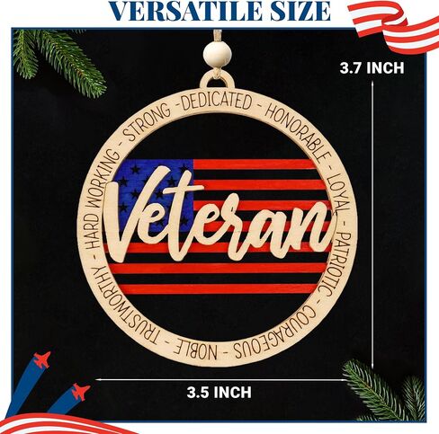 Veteran Ornament, US Veteran New Year Ornament, Boyfriend, New Year Gift for Veterans, Military Gifts, Army Veteran, Veterans Gift, from Wife, Daughter, Son in Saudi Arabia