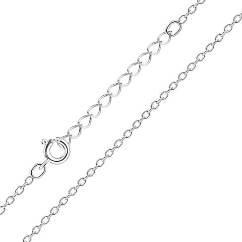 925 Sterling Silver Cable Chain Necklace - Silver Chain for Women Girls 1.1mm Cable Chain Necklace - Master Quality - Dainty and Minimalist - 14/16/18/20/22/24 Inch in Saudi Arabia