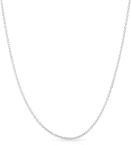 925 Sterling Silver Cable Chain Necklace - Silver Chain for Women Girls 1.1mm Cable Chain Necklace - Master Quality - Dainty and Minimalist - 14/16/18/20/22/24 Inch in Saudi Arabia