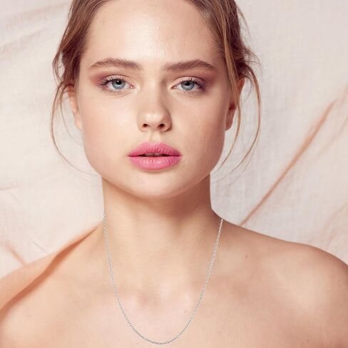 925 Sterling Silver Cable Chain Necklace - Silver Chain for Women Girls 1.1mm Cable Chain Necklace - Master Quality - Dainty and Minimalist - 14/16/18/20/22/24 Inch in Saudi Arabia