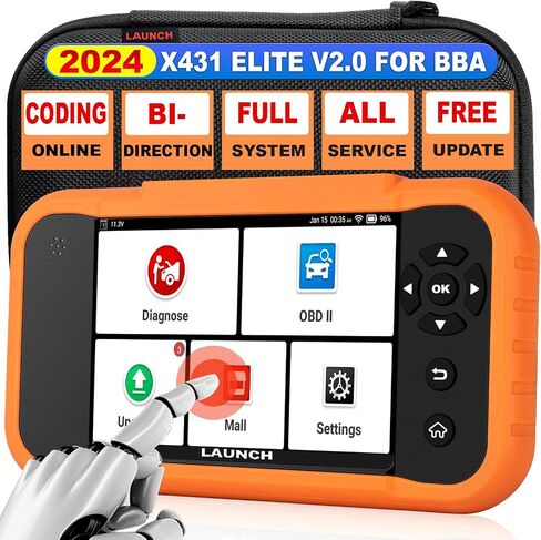 LAUNCH X431 Elite V2.0 BBA Bi-Directional OBD2 Scanner for BMW,Mercedes-Benz,Volkswagen VW Audi V.A.G Group, Full System with Full Functions, ECU Coding,Battery Register, Lifetime Update in Saudi Arabia