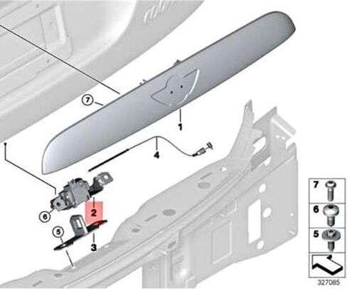 Car Rear Door Latch, 4pin Rear Door Latch Assembly 51247337576 Sensitive Tailgate Latch Fit For F54 F54 LCI F55 F56 in Saudi Arabia