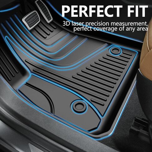 سجادات أرضية متوافقة مع 2019 2020 2021 2022 2023 2024 سجادات أرضية السيارات شيفروليه بليزر TPE لحماية جميع الأحوال الجوية من تشيفي بليزر تتضمن بطانة الصف الأمامي والخلفي باللون الأسود in Kuwait