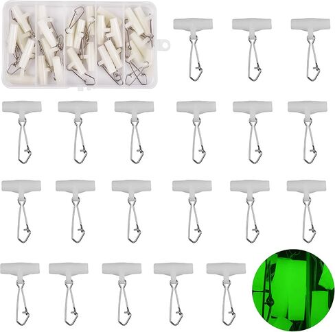 Fishing Line Sinker Slides with Duo Lock Snaps, 25PCS Heavy Duty Saltwater Sinker Weights Connector Hooked Snap Kit Catfish Fishing Gears for Braid Line in Saudi Arabia
