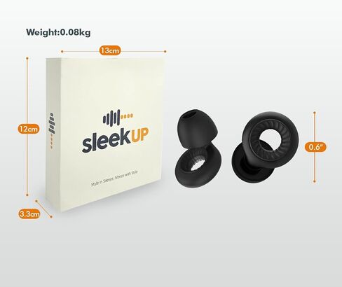 SLEEKUP Ear Plugs for Sleeping Noise Cancelling - Misophonia Ear Plugs - Ear Plugs for Focus, Concerts, Sleep - High Fidelity Hearing Protection for Noise Reduction - Noise Sensitivity - 10dB-28dB in Saudi Arabia