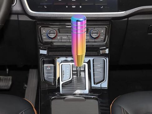 Lunsom 5" Aluminum Gear Lever Shifter Knob Long Alloy Shift Stick Handle Car Automatic Shifting Head Fit Most Manual Transmission Vehicles (Red) in Saudi Arabia