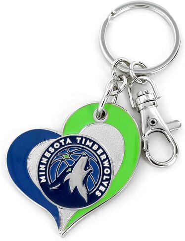 NBA Swirl Heart Keychain - Colorful and Durable Keychain Accessories for Keys, Bags and Purses in Saudi Arabia
