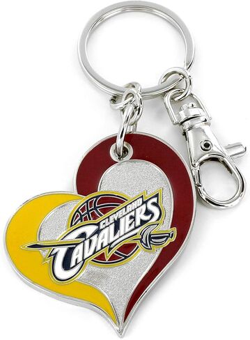 NBA Swirl Heart Keychain - Colorful and Durable Keychain Accessories for Keys, Bags and Purses in Saudi Arabia