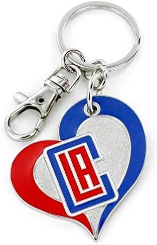 NBA Swirl Heart Keychain - Colorful and Durable Keychain Accessories for Keys, Bags and Purses in Saudi Arabia