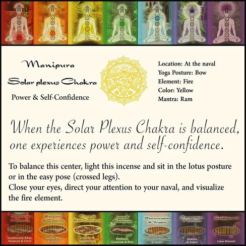 Prabhuji's Gifts Hand-Rolled Spiritual Incense Sticks – Solar plexus Chakra Heart Chakra Throat Chakra - Aromatic Sticks - Incense for Meditation Relaxation - 3 Packs of 10 Sticks with Wooden Burner in Saudi Arabia