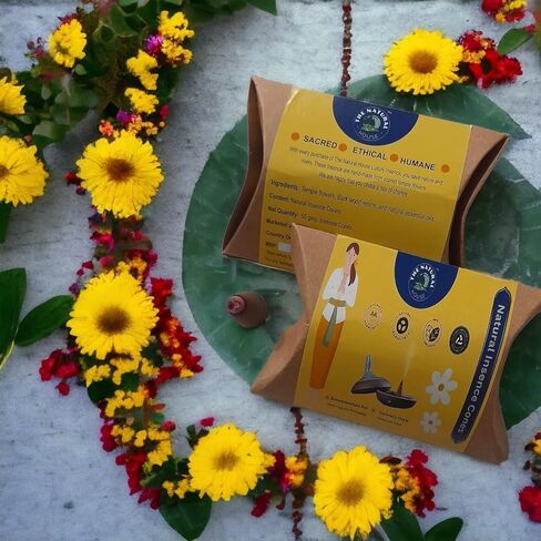 Natural Incense Cones | Sambrani Dhoop | Dhoop Cones | Pooja Articles | Pooja Samagri | Meditation Cones | Organic Dhoop Cones | Dhoop for Pooja | Sulpher & Charcoal Free (50 Grams) (Sandalwood) in Saudi Arabia