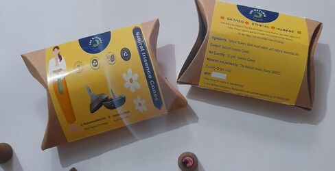 Natural Incense Cones | Sambrani Dhoop | Dhoop Cones | Pooja Articles | Pooja Samagri | Meditation Cones | Organic Dhoop Cones | Dhoop for Pooja | Sulpher & Charcoal Free (50 Grams) (Sandalwood) in Saudi Arabia