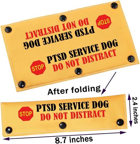 PWHAOO PTSD Service Dog Do Not Distract Alert Dog Leash Wrap PTSD Service Dog Leash Sleeve PTSD Assistance Dog Alert Gift (PTSD Sleeves) in Saudi Arabia