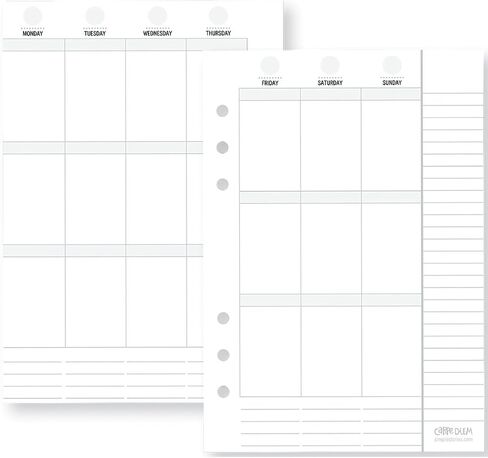 Carpe Diem Planner أساسيات التنسيق الرأسي إدراجات أسبوعية in Saudi Arabia