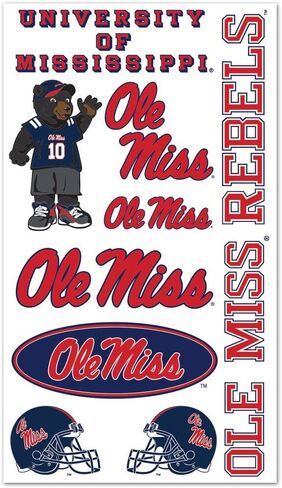 Mississippi "Ole Miss" Rebels Temporary Tattoos in Saudi Arabia