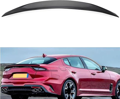 MotorFansClub Real Carbon Fiber Rear Spoiler,Trunk Wing Fit for KIA Stinger 2018 2019 2020 2021 2022 2023 Trunk Lid Spoiler in Saudi Arabia