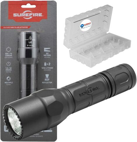 SureFire G2X LE Compact LED Flashlight 600 Lumen Tactical Light, Black Bundle with a Lightjunction Battery Box in Saudi Arabia