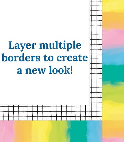 Carson Dellosa Creatively Inspired 36 Feet of Watercolor Rainbow Bulletin Board Borders, Straight Rainbow Classroom Borders for Bulletin Board, Rainbow Border for Colorful Classroom Décor in Saudi Arabia