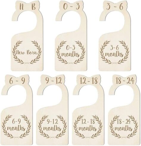 Premium Wood Baby Closet Dividers,Baby Clothes Organizers Home Nursery Decor,from Newborn to 24 Month,Baby Closet Organizers,Nursery Decor,Baby Clothes Organizers（7 Pieces） in Saudi Arabia