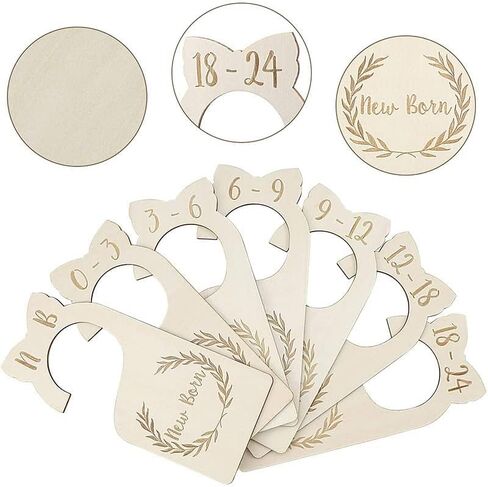 Premium Wood Baby Closet Dividers,Baby Clothes Organizers Home Nursery Decor,from Newborn to 24 Month,Baby Closet Organizers,Nursery Decor,Baby Clothes Organizers（7 Pieces） in Saudi Arabia