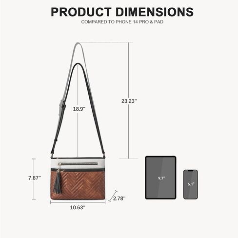 BOSTANTEN Crossbody Bags for Women Quilted Purses Medium Shoulder Handbags with Tassel in Saudi Arabia