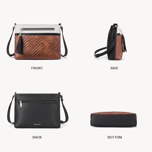 BOSTANTEN Crossbody Bags for Women Quilted Purses Medium Shoulder Handbags with Tassel in Saudi Arabia
