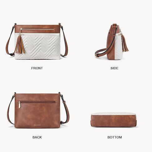 BOSTANTEN Crossbody Bags for Women Quilted Purses Medium Shoulder Handbags with Tassel in Saudi Arabia